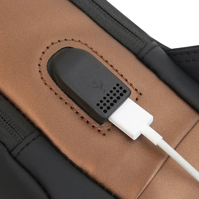 Mochila Anti-Furto com Senha USB Slim Bag