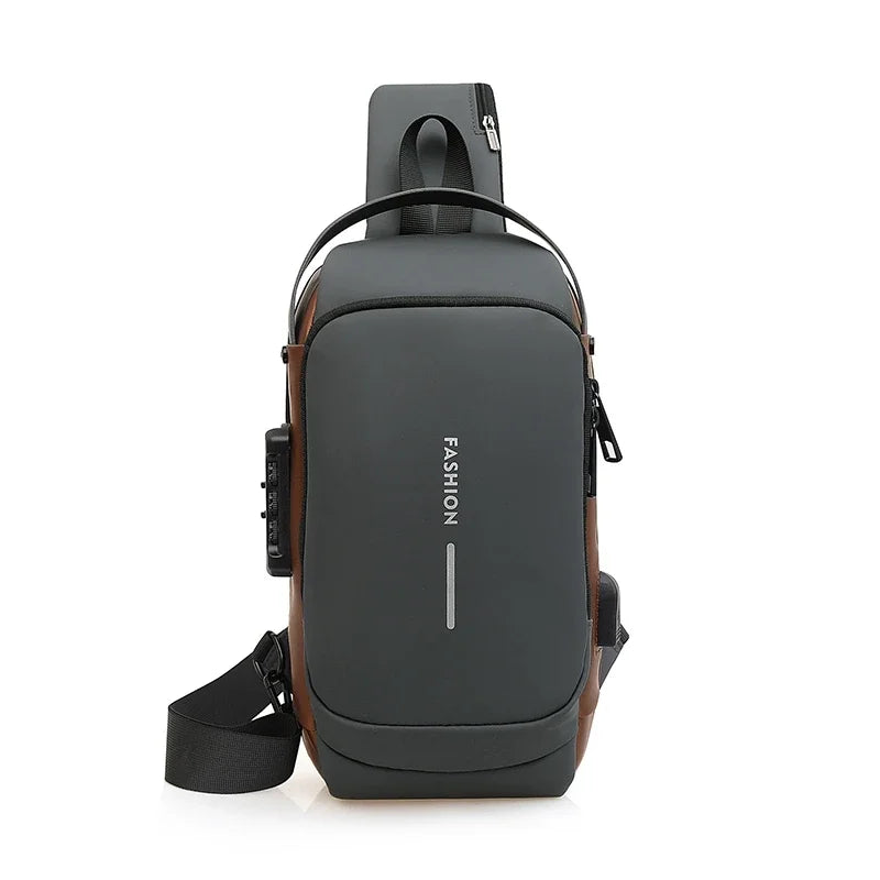 Mochila Anti-Furto com Senha USB Slim Bag