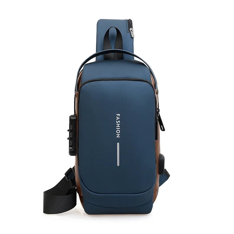 Mochila Anti-Furto com Senha USB Slim Bag