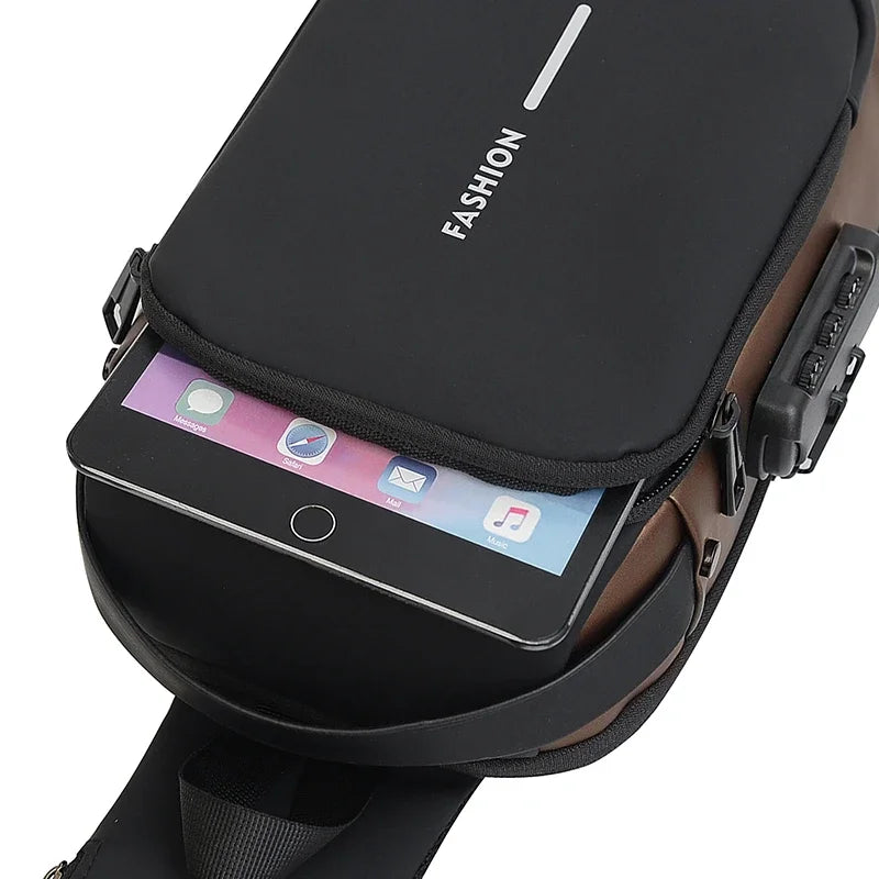 Mochila Anti-Furto com Senha USB Slim Bag